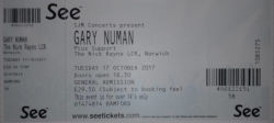 Gary Numan Norwich Ticket 2017
